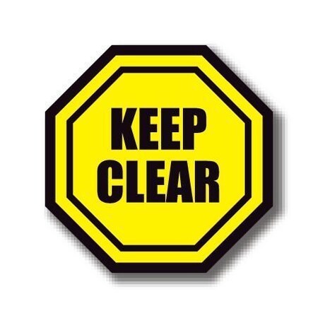 Ergomat 24in OCTAGON SIGNS - Keep Clear DSV-SIGN 576 #1072 -UEN